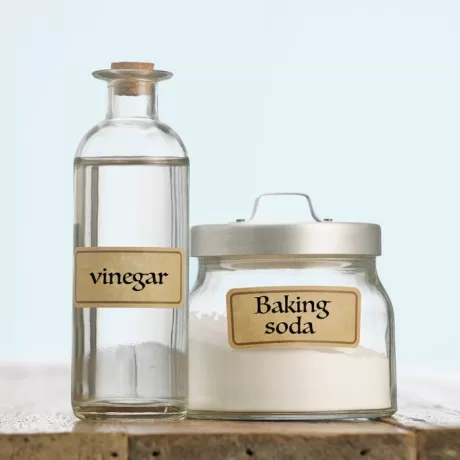 Vinegar and baking soda